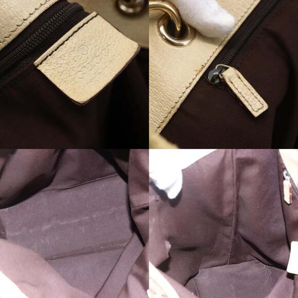GUCCI GG Canvas Tote Bag Beige Gold - Picture 11 of 12